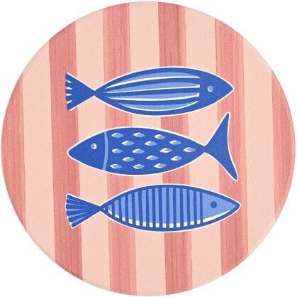 Estia Porto Pesce Ceramic Coaster with Stand 10.3x10.3cm 4 Pieces