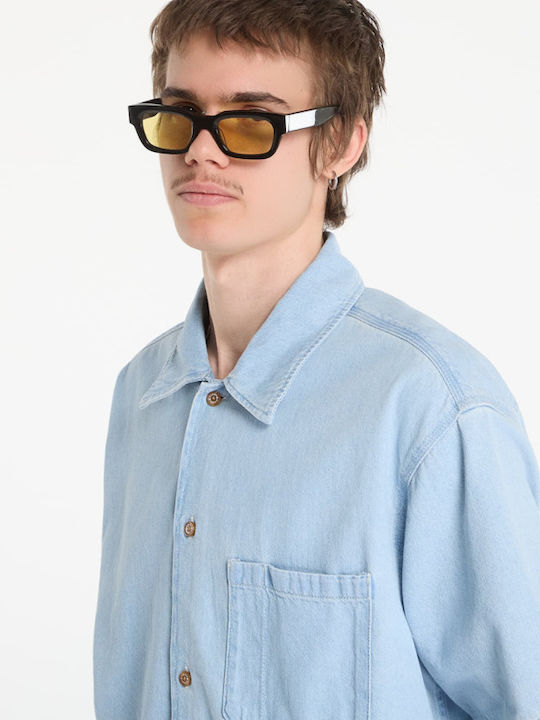 Short Sleeve Denim Shirt Regular Fit Fog Blue