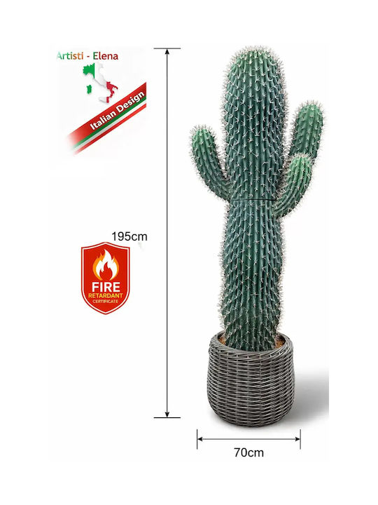 Künstlicher Kaktus 195cm Modern Topfpflanze Eva