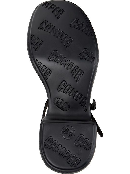 Thelma Leather Sandals Black
