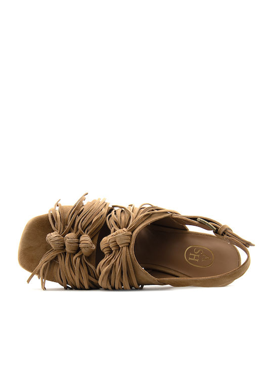 Oprah 02 Wildleder Damen Sandalen Braune