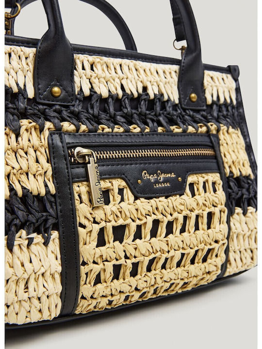 Pl0300105999black Straw Women's Shoulder Bag Black