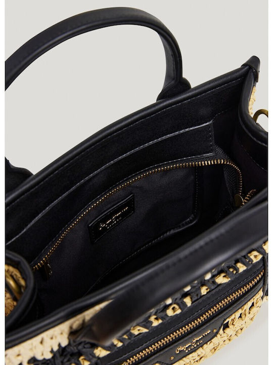 Pl0300105999black Straw Women's Shoulder Bag Black