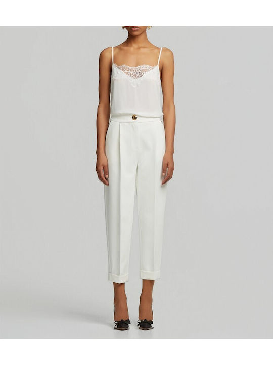 Pantaloni Dama Alb Costum