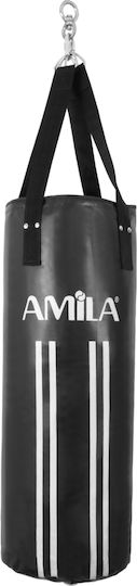 AMILA Leather Filled Punching Bag 30kg 150cm Black