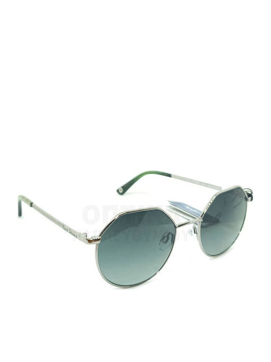 Pepe Jeans Pj5241 Unisex Sunglasses with Silver Frame and Green Lens PJ5241-910