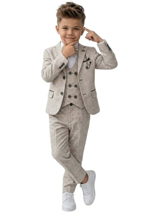 Kids Summer Suit 5 Pieces Beige