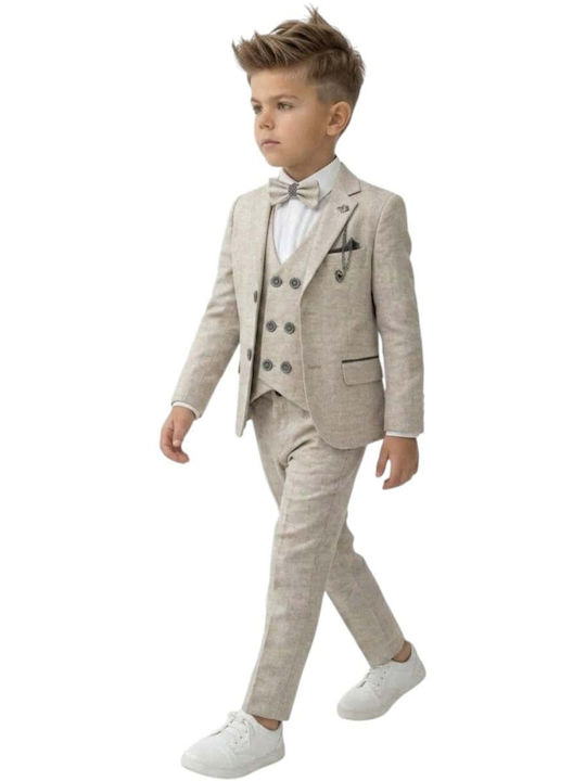 Kids Summer Suit 5 Pieces Beige