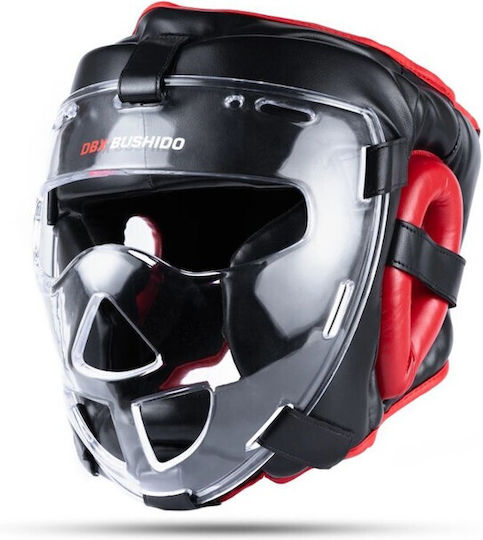 DBX Bushido ARH-2180 Adult Full Face Boxing Headgear Leather Black