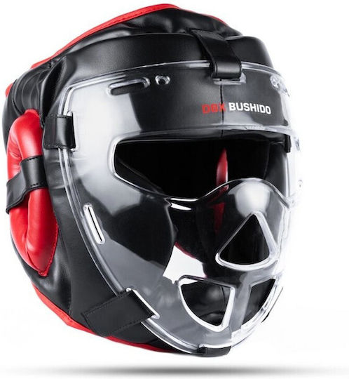 DBX Bushido ARH-2180 Adult Full Face Boxing Headgear Leather Black
