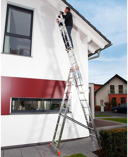 Professional Three-section Ladder Krause Tribilo 3x14 10.9 M 150 Kg