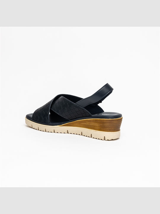 Sommer Damenplattformen Marineblau