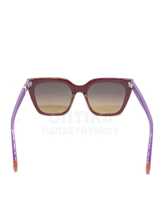 Benetton Women Sunglasses with Burgundy Frame and Brown Lens BE5112 504