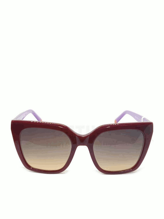 Benetton Women Sunglasses with Burgundy Frame and Brown Lens BE5112 504