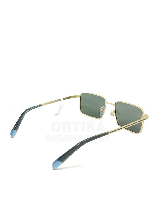 Benetton Men's Sunglasses With Gold Frame And Green Lens BE7050 403