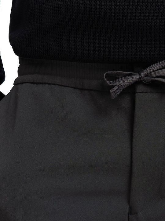 Elastic Trousers In Regular Fit Black
