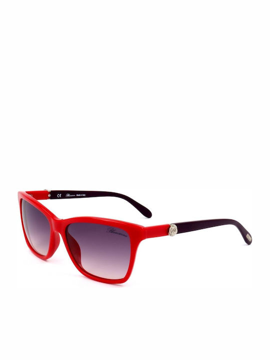 Blumarine Ochelari De Soare Roșii Cu Cadrul Blumarine Ochelari De Soare Roșii Cu Cadrul