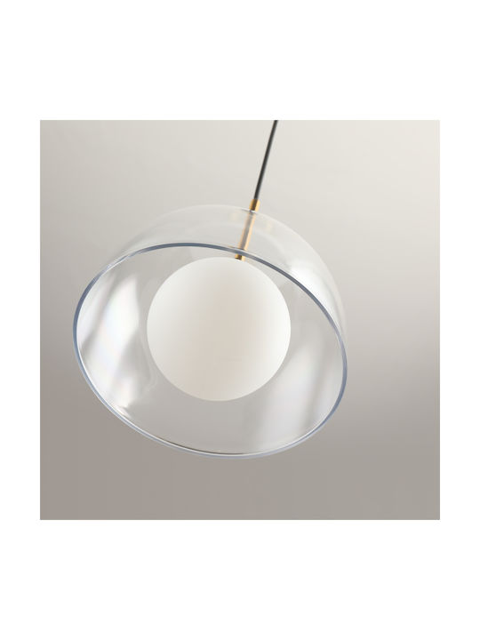 Agora Lighting Deckenleuchte Transparent Kugel für 10 Lampenbirnensockel E27 100x100cm