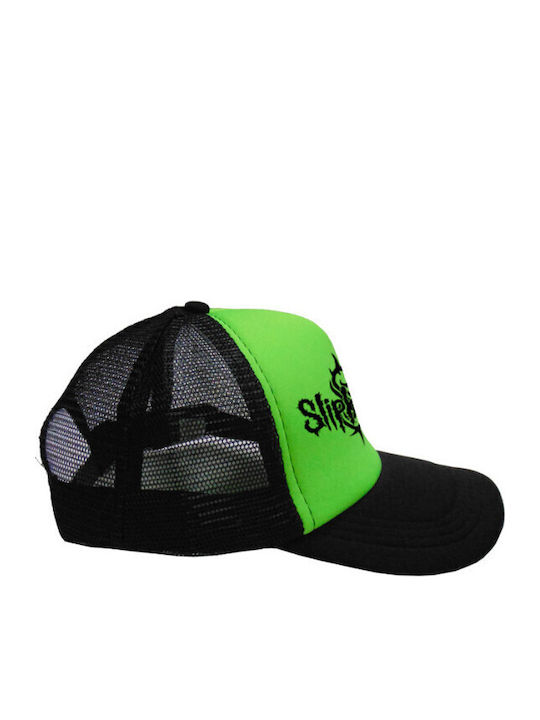 Καπέλο Τζόκεϊ Trucker Takeposition Μαύρο-πράσινο Slipknot Logo 910-7526-14