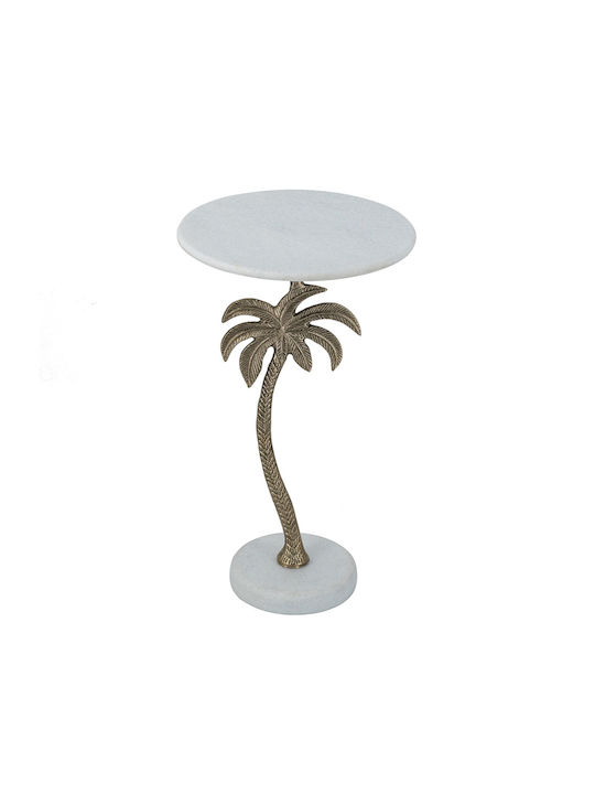 Round Side Table Noble Metal Gold 35.6x35.6x61cm