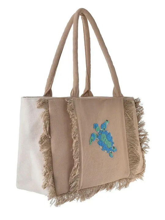 Ble Resort Collection Υφασμάτινη Τσάντα Θαλάσσης Εκρού Ble Resort Collection Υφασμάτινη Τσάντα Θαλάσσης Εκρού