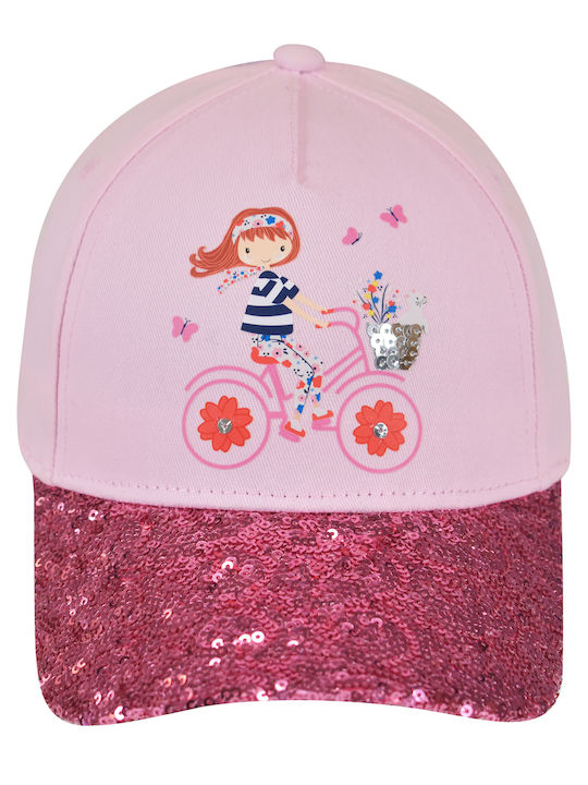 Stamion Kinderhut Jockey Stoff Rosa