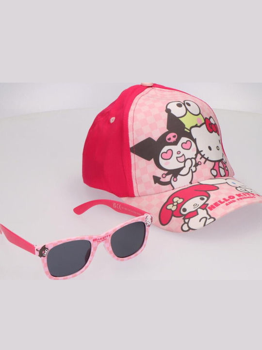 Hello Kitty Pălărie Copii Jockey Din Țesătură Cu Protecție Solară Roz