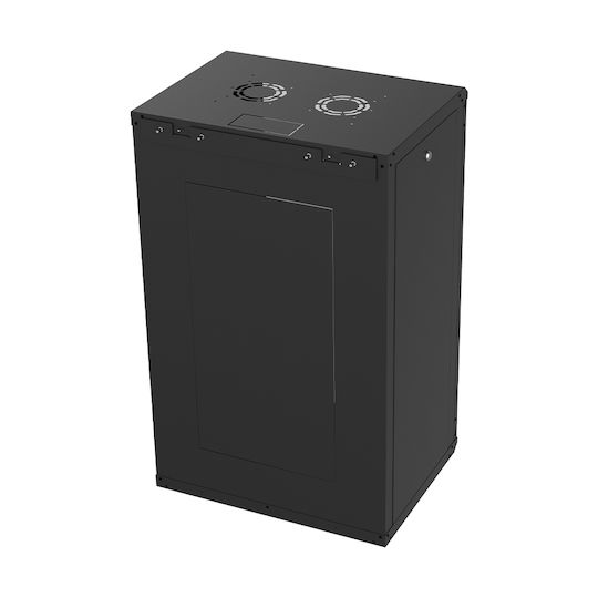 Edision Wall Mounted Rack Cabinet 19U Black 60-02-0105