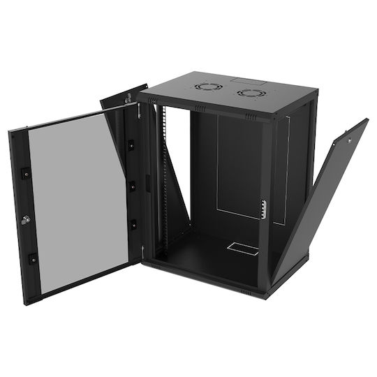 Edision Dulap Rack Montat pe Perete 19U Negru 60-02-0104