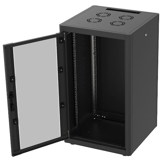 Edision Floor Rack Cabinet 19U Black 60-02-0203