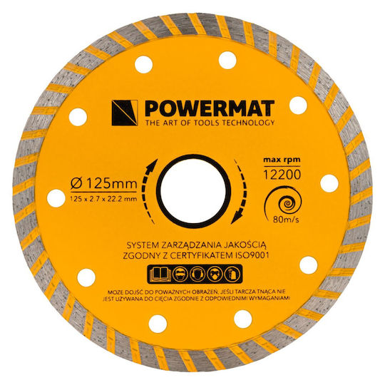 Powermat Φαλτσοπρίονο Ρεύματος 1400W Διαμέτρου 125mm