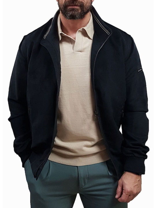 Jacket Made of Synthetic Leather Blue