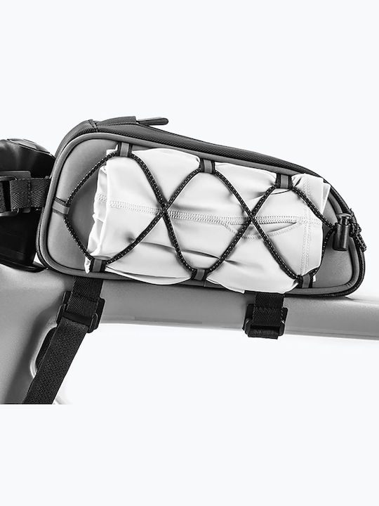 Rockbros Bike Τσαντάκι Σκελετού Ποδηλάτου 0.9lt Ασημί 275477