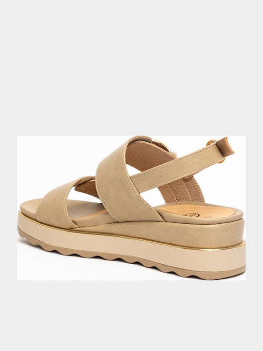 Sommer Damenplattformen Beige