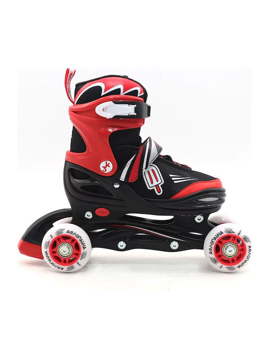 Αθλοπαιδιά Inline / Quad Αυξομειούμενα Rollers Μαύρα Παιδικά