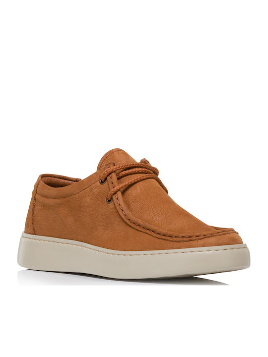 Leather Men's Moccasins in Tabac Brown Colour