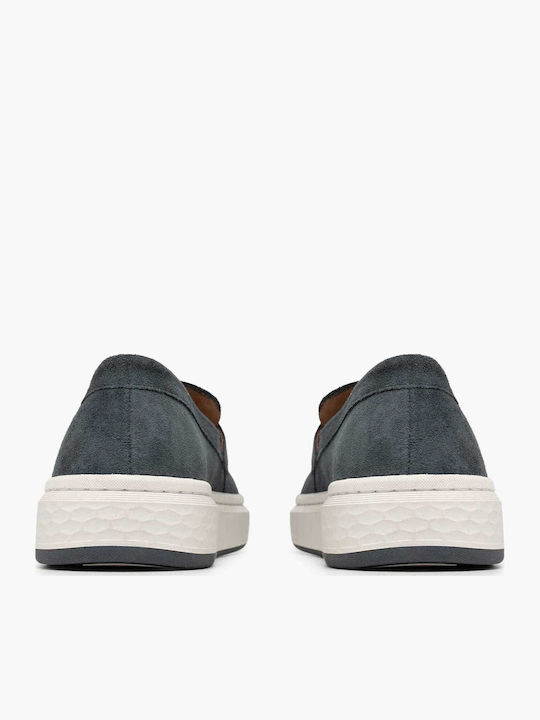 Leder Herren Mokassins in Blau Farbe