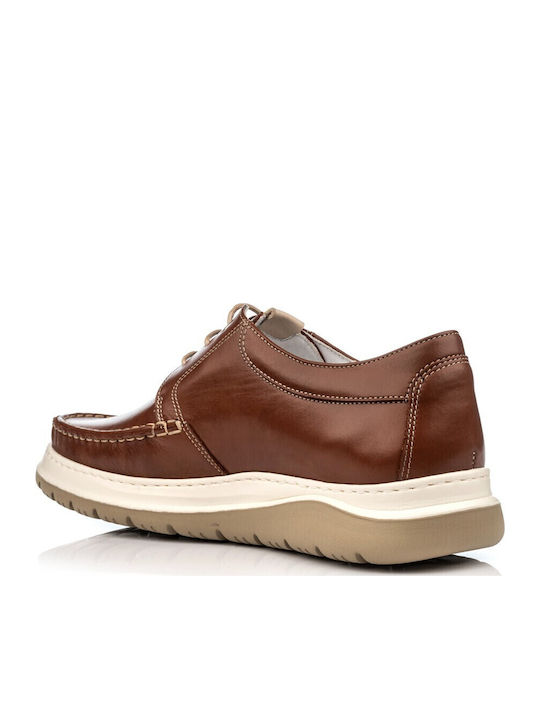 Leather Men's Moccasins in Tabac Brown Colour