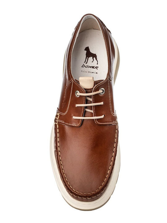 Leather Men's Moccasins in Tabac Brown Colour