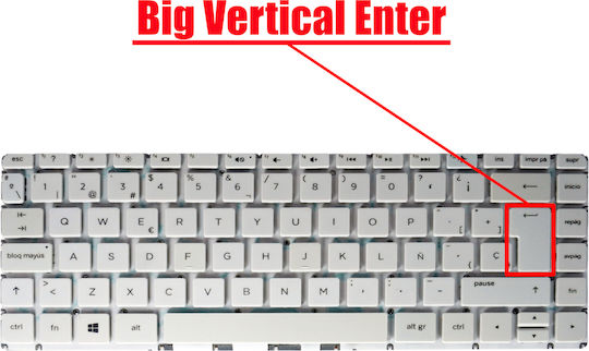 Spanish Laptop Keyboard For HP Pavilion 14-v 14t-v 14-v000 14-v100 14-v200 14t-v100 773713-001 767263-001 767263-071 773713-071 ES No Frame White Code 40557esnofrwhite
