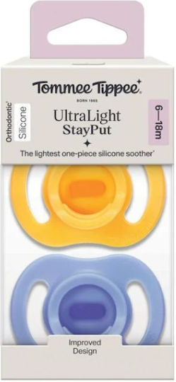Tommee Tippee Ultra Light Ορθοδοντικές Πιπίλες Σιλικόνης για 6-18 μηνών 2τμχ