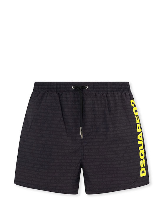 Costum de Baie Bărbați Pantaloni Scurți Galben cu Model