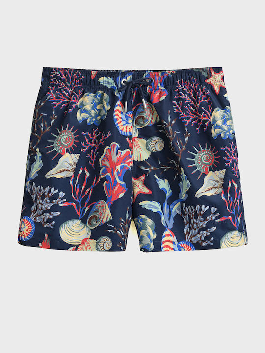 Men's Swimwear Shorts Blue with Patterns