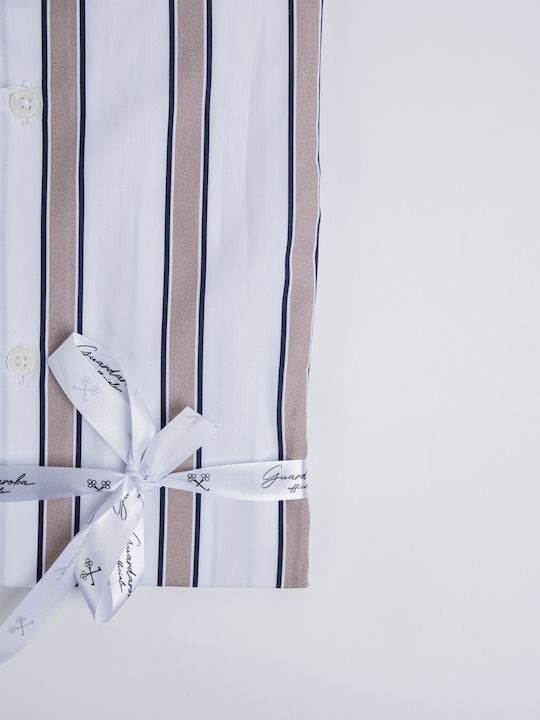Short Sleeve Striped Multicolour Shirt