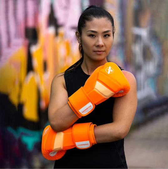 Hayabusa Leather Boxing Gloves for Competition Orange