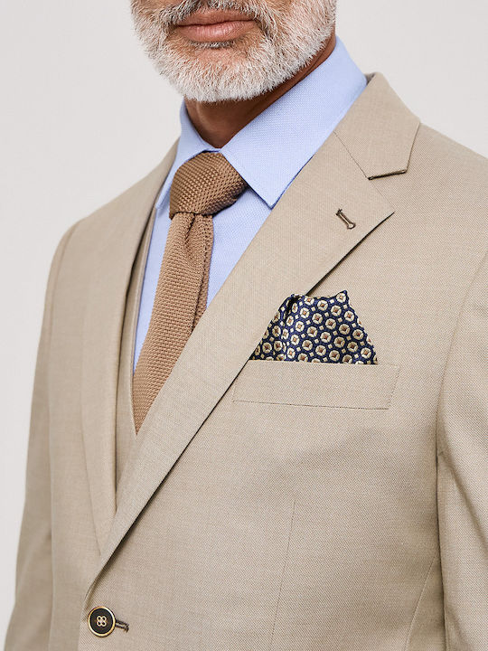 Men's Groom's Beige Suit