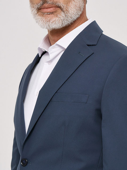 Men's Groom's Suit with Slim Fit Blue