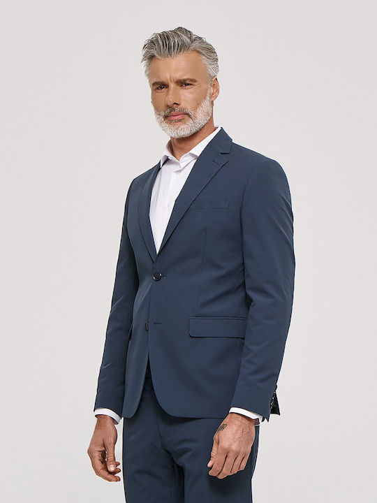 Men's Groom's Suit with Slim Fit Blue
