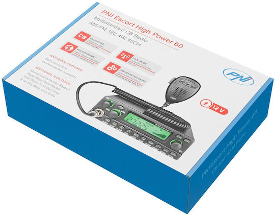 PNI Escort 60 CB Auto 60W cu Ecran Monocrom
