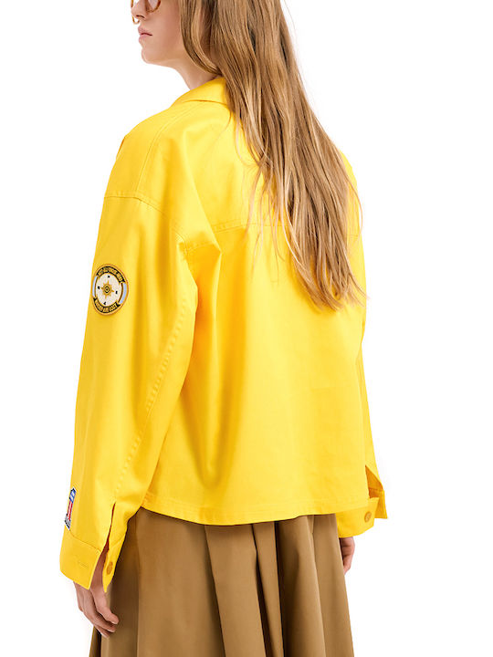 Dolce Domenica Women's Jacket for Winter Yellow